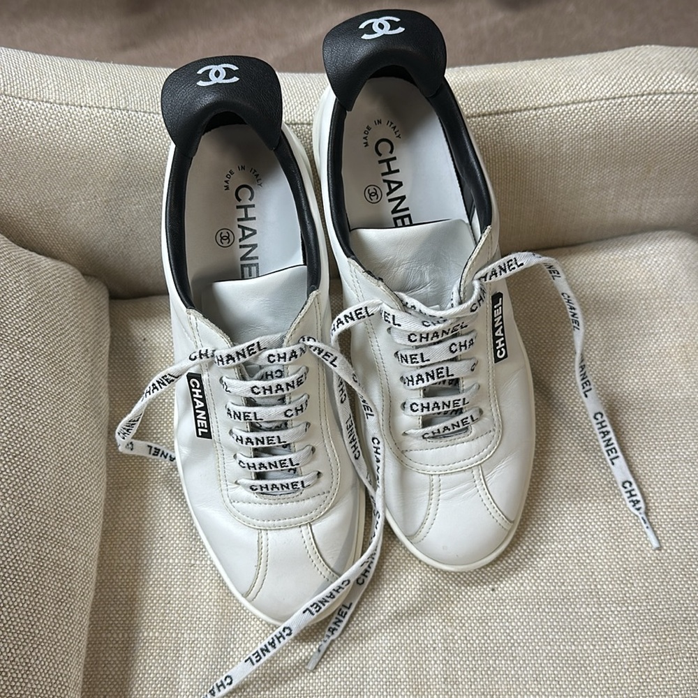 Chanel White and Black  Sneakers - Picture 9 of 9